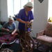 Don Aryk village, Tokmak Woman spinning wool