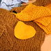 Tatiana Vorotnikova Handcut strips of felt used for knitting